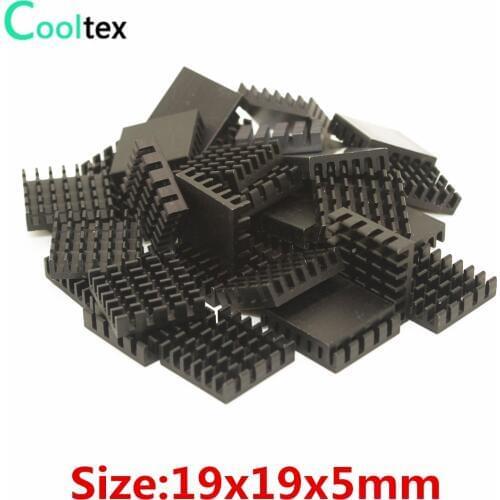 20pcs/lot Aluminum Heatsink 19x19x5mm heat sink radiator for Chip VGA RAM IC LED heat sink radiator COOLER cooling