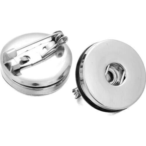 New Snap Jewelry Trendy Snap Charm Brooch Fit 18mm Metal Charms Button Snaps DIY Jewelry Fitting ZI045