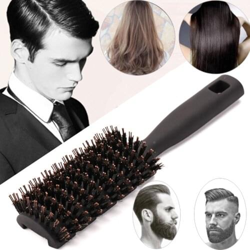 Anti Static Soft Boar Bristles Comb Quick Dry Brush Professional Salon Brush for Men & Woman
