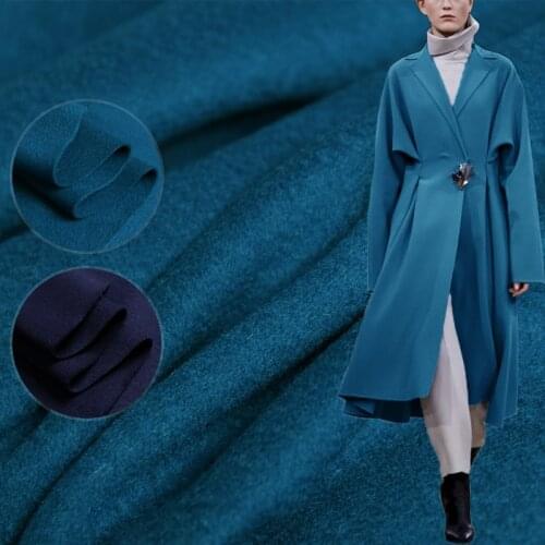 White Waxberry Double-Side Deck Thicken Elastic Kitted Wool Garment Materials Women Coat DIY Sewing Fabrics Tailor Freeshipping