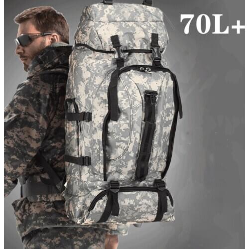Large Capacity Bag Mountaineering Waterproof Backpack Military Tactical Hiking Durable Camouflage Outdoor Travel Camp Rucksack