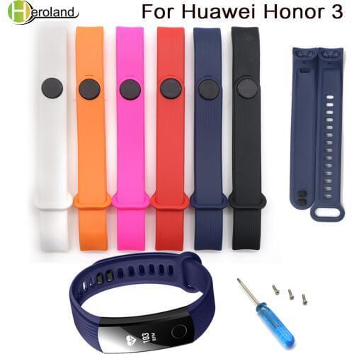 Bracelet outdou Sports Silicone watch strap For Huawei Honor 3 watchBand Smart wearable TPU Strap Wristband & Tools Accessories