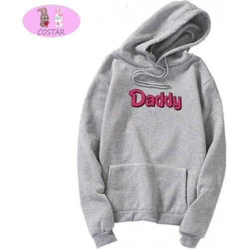 COSTAR Harajuku Hoodies Daddy Letter Printed Fashion Pullover Hooded Sweatershirt Unisex