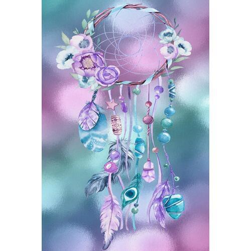 Diy 5d diamond painting Feather Flower ring Diamond mosaic kits home decoration embroidery pattern handmade new year gift PC277