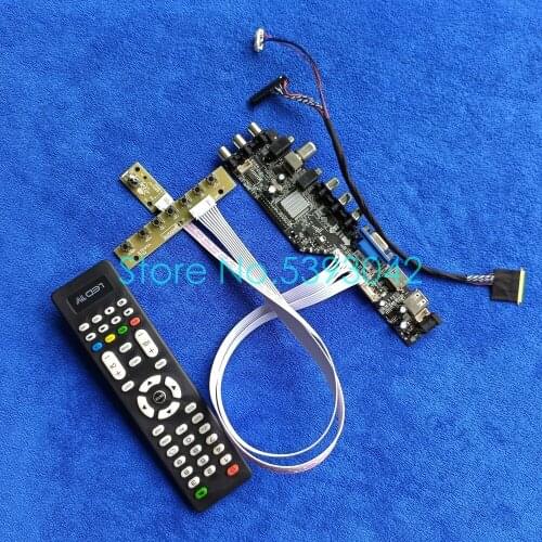 For LP173WF1 (TL)(B1)/(TL)(B2)/(TL)(B3) LVDS 40-Pin digital signal DVB USB+AV LCD panel 1920*1080 3663 controller board kit