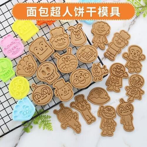 Anpanman Cookie Cutter Cute Japanese Cartoon Biscuit Mold Household Baking DIY Kitchen Tool 3D Press Cookie Tool