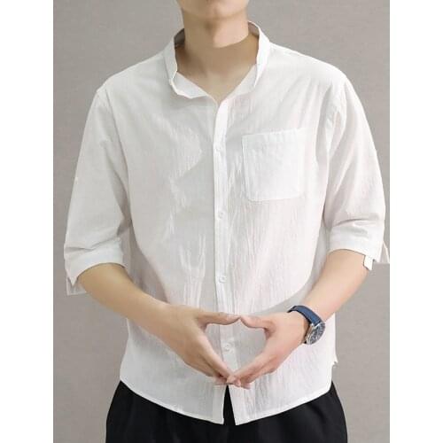 Мужские льняные рубашки FSCboy China At AliExpress