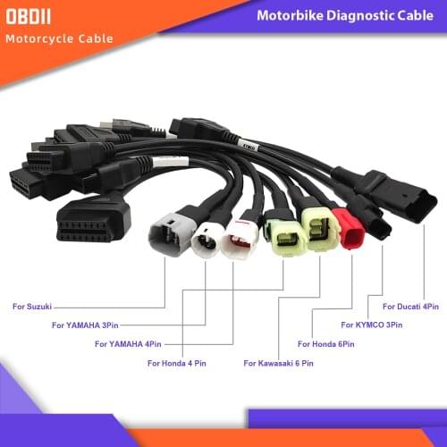 OBD Motorcycle Cable For Honda 4 Pin/6 Pin Plug Cable Diagnostic Cable 4Pin/6Pin to OBD2 16 pin Adapter