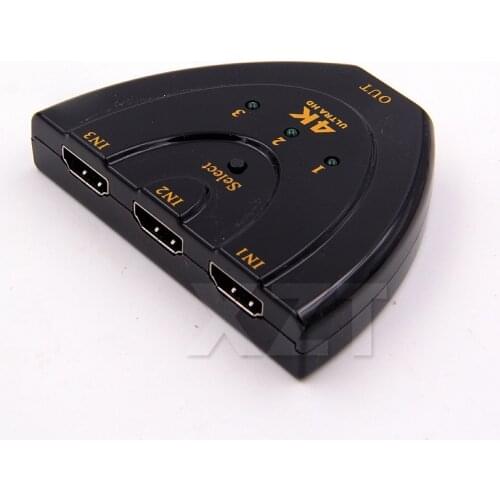 Mini 3 Port HDMI-compatible Splitter 1.4b 4K 1080P Switcher 3 in 1 out Port Hub for 3D HDTV PC DVD Xbox PS3 PS4 Projector