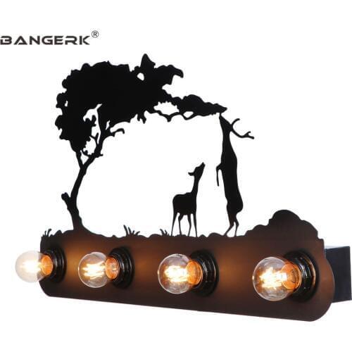 RH Switch Sconce Wall Lights Retro Black Iron Edison E27 LED Wall Light Loft Decor Creative Design Wall Lamp Home Lighting