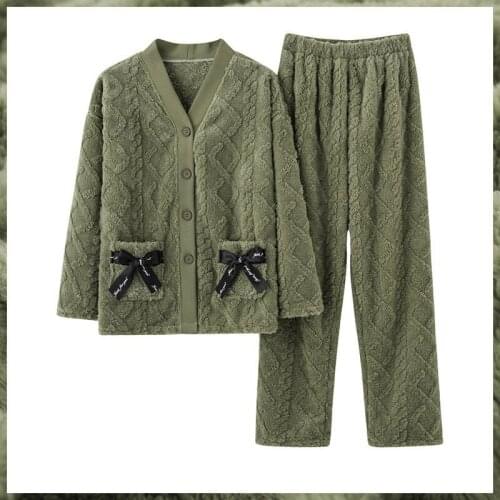QIANTANG Women's Warm Pajamas