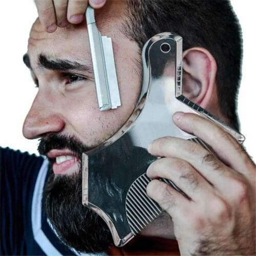 Beard Shaping Styling Template PLUS Beard Comb All-In-One Tool ABS High Quality Comb for Hair Beard Trim Template New