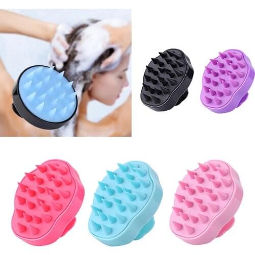 Silicone Head Body Scalp Massage Brush Comb Shampoo Hair Washing Comb Shower Brush Bath Spa Slimming Massage Brush