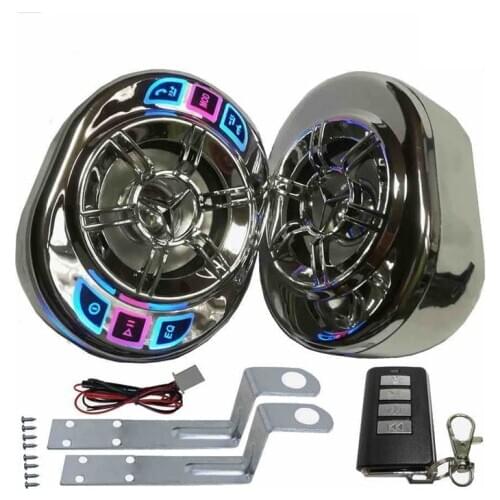 Motorcycle Stereo Speakers 3.5 Inch Bluetooth MP3 Player Waterproof FM o for Motor Scooter Bike ATV UTV