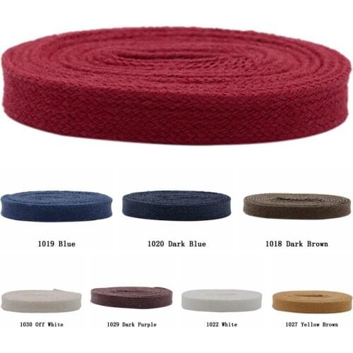 8MM Pure Color 100% Cotton Waxed Flat Laces Waterproof Durable Shoe Lacets Trendy New Arrivals шнурки для кроссовок