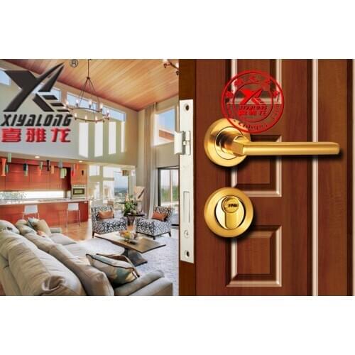 [Xi Ya] high quality metal plating K gold split split lock zinc alloy lock locks wholesale manufacturers