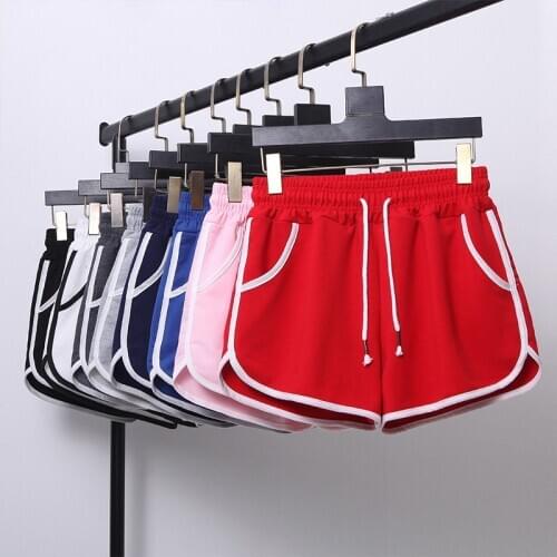 Zoki Stretch Women Shorts Cotton Summer Sports Plus Size Beach Correndo Short Pants Casual Workout Waistband Ladies Shorts S-5XL