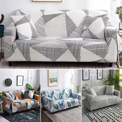 Sofa Cover Geometric Couch Cover Elastic Sofa Cover for Living Room Pets Corner L Shaped Chaise Longue Sofa Slipcover 1PC