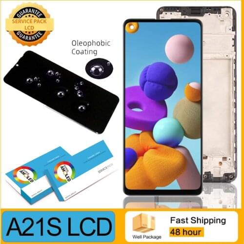 100% Original Display with frame for Samsung Galaxy A21s A217 SM-A217F/DS LCD Touch Screen Digitizer Assembly Repair Parts