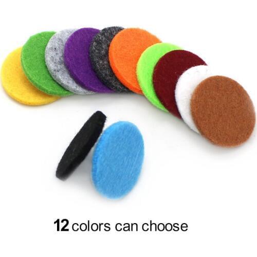 20pcs/lot Colorful Aromatherapy Felt Pads 30mm Fit for 33mm Essential Oil Diffuser Perfume Locket Floating Locket LSPA02*20