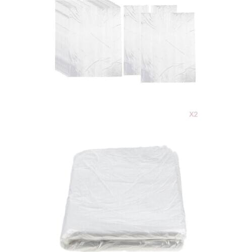 200x Waterproof Disposable Hair Cutting Cape Gown Unisex Barber Home Capes