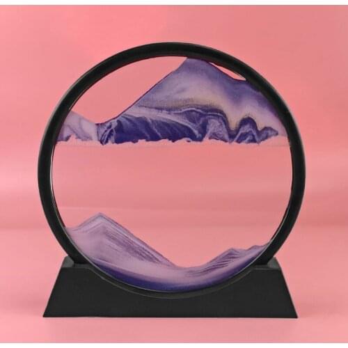 Wall Flowing Sand Painting 3d Hourglass Moving Sand Art Picture Landscape Painting Quicksand Home Desktop Decoration
