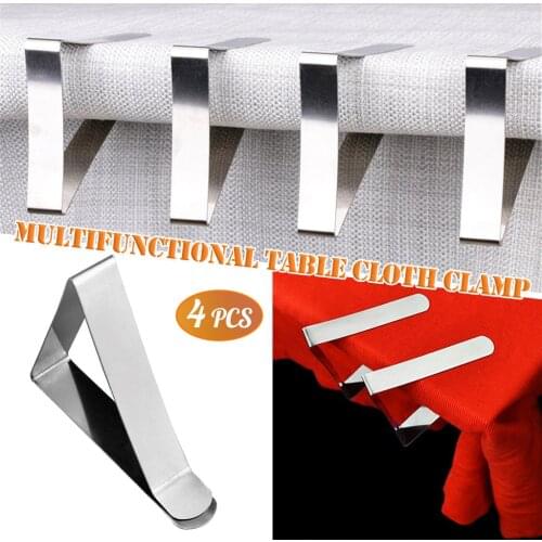 4/6/12pcs Tablecloth Clip For Party Stainless Steel Adjustable Table Cover Folder clip Home Banquet Picnic Holder Clamp Tools