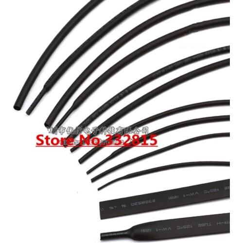8 * 1meter each Heat Shrinkable tube cable sleeve kits black 2mm 3mm 4mm 5mm 6mm 8mm 6x1meter water clear 2mm 3mm 2x1meter Rohs