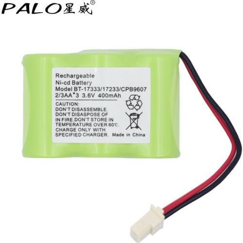 PALO New Arrival BT-17333 NI-CD 3.6V 400mAh Cordless Phone Battery Rechargeable Battery For Uniden for BT-17333 BT-17233 CPB9607