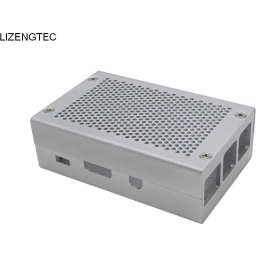 Free Shipping LIZENGTEC New Design Aluminum 2 Color Case for Raspberry Pi 2&3 Model B Plus Dust Resistant