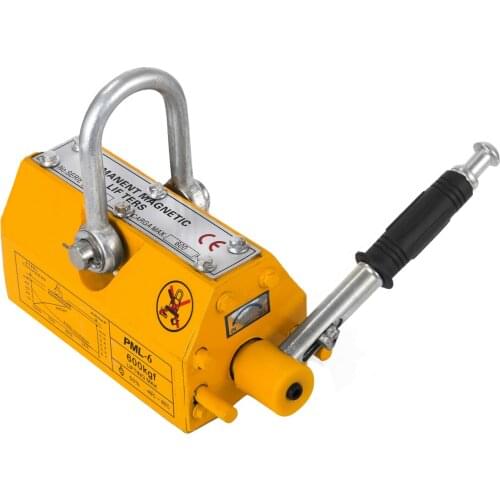 EU Freeshipping Double Safety Guaranteed Handle Tools Lifting Cranes Magnetic lifter N42-45 Magnet Material Lifting Steel Sheets