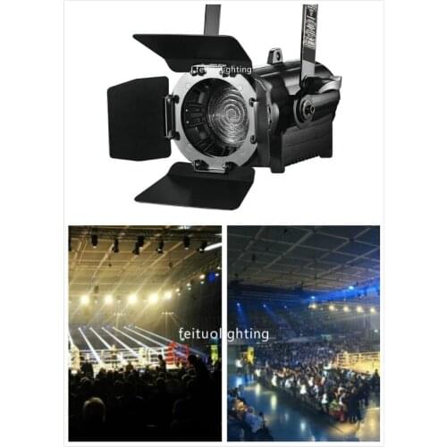 H-8/lot Mini zoom 60W WW Or CW LED fresnel spotlight super bright DMX 512 dimmable dj stage light