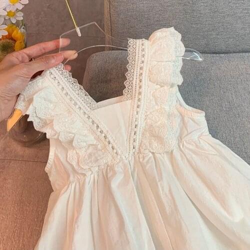 Korean dress Princess dress Baby Dress Baby Girl Clothes Dresses For Party And Wedding Short V-neck Backless Slim Sweet