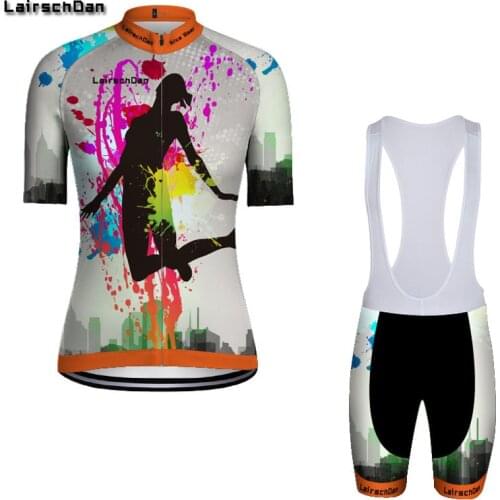 LairschDan Women Cycling Jersey Set Summer Mountain Bicycle Sports Clothing Roupa Ciclismo Feminina Quick-Dry Cycle Clothes Suit