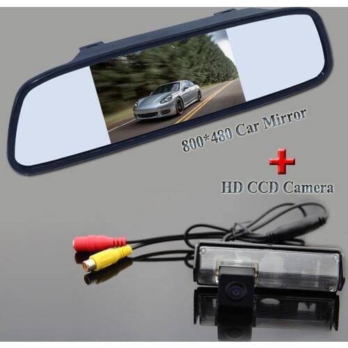 Hot selling car reversing set car parking camera use for original car with car mirror monitor wire 4.3" for Mitsubishi Grandis