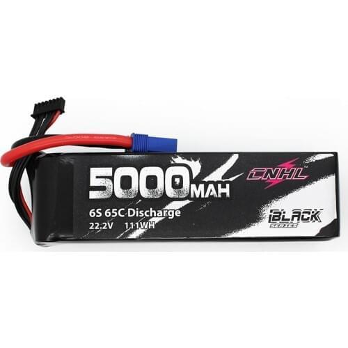CNHL Black Series 5000mAh 22.2V 6S 65C Lipo Battery for Airplane Helicopter Jet Edf Speedrun With EC5 Plug