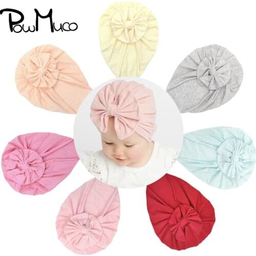 Powmuco Lovely Handmade Bowknot Infant Hat Fashion Striped Bows Toddler Cap DIY Clothing Decoration Kids Accessories Photo Props