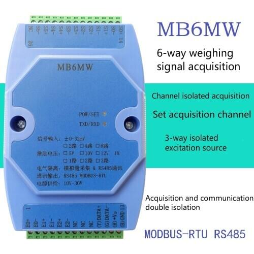 Weighing Acquisition Module 6-way Weighing Module 485 Modbus RTU Protocol Weighing Transmitter