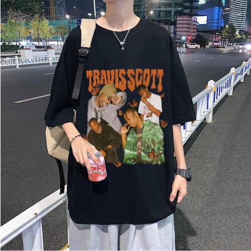 2021 New Fashion Brand Travis Scott Asap Rocky Teenage T Shirt Men Women Hip-Hop European American Street Tee Short Sleeve Tops