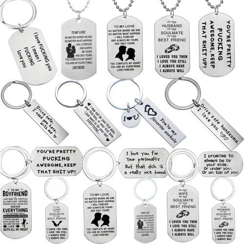 Mom Dad Best Friends Boyfriend Husband Lover Gifts Pendant Necklace Mother Father Son Daughter Teacher Gifts Xmas Women Men