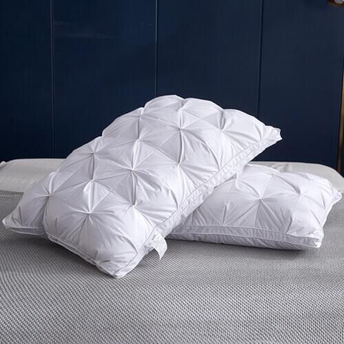 Goose down Pillow 48*74cm 3D Bread White Duck/Goose Down Feather Pillow Standard Antibacterial Keep warm Pick flowers pillow