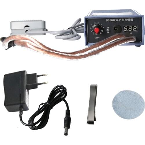 Spot Welder Portable Adjustable Battery Welding Machine for 18650 Battery Spot Welding Machine Tool Kit 0.2mm Nickel Strip