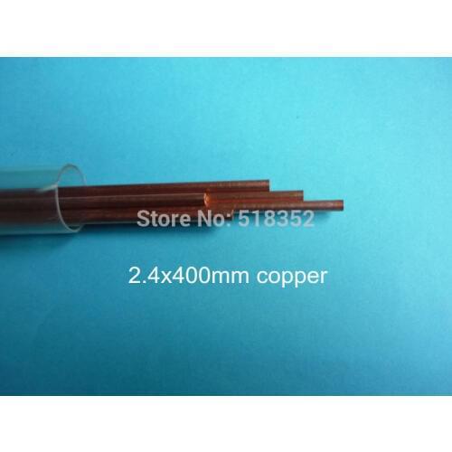 2.4mmx400mm Single Hole Ziyang Copper Electrode Tube for EDM Drilling Machines