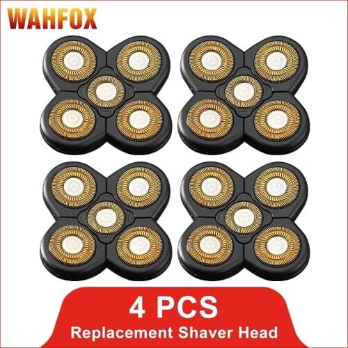 WAHFOX Replacement Shaver Head Electric Shaver Stainless Steel Razor Blade 5 Cutter Floating Head 5 Cutter spare Razor Blades
