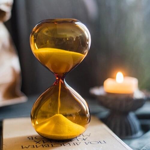 Glass Sand Clock Hourglass Desktop Decoration Home Office Ornaments Timer 5 Minutes Modern Creative Gift Craft Sandglass Tool