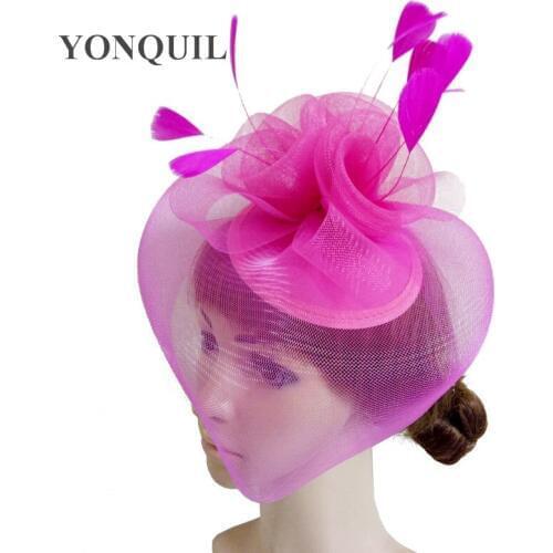 Fascinator Hats 3 Colors Avaliable High Quality Crinoline Fascinator Hats Very Nice Bridal Hair Accessoires SYF250