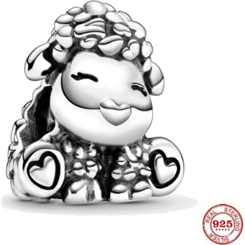 Fit Original Pandora Charms Bracelet 925 Silver Patti the Sheep Charm Beads Women 925 Silver Women Fine Jewelry Berloque