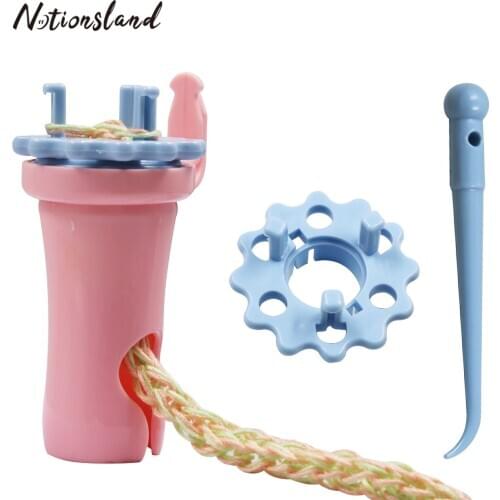 1 Set DIY Bracelet Knitting Machine Double Head Plastic Knitting Craft Loom Yarn Wool Rope Weaving Tool Handcraft Sewing Tools