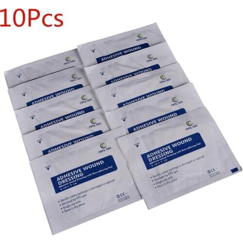 10Pcs First Aid Bandage Large Size Hypoallergenic Non-woven Medical Adhesive Wound Dressing Band Large Wound Support