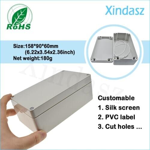 1pcs/lot)158*90*60mm waterproof project enclosures for electrical equipment free shipping